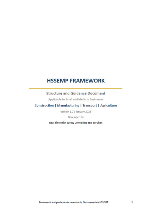 HSSE Management Framework and Guidance Document