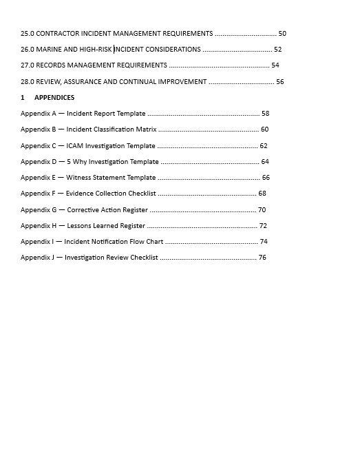Incident Investigation & Lessons Learnt Toolkit