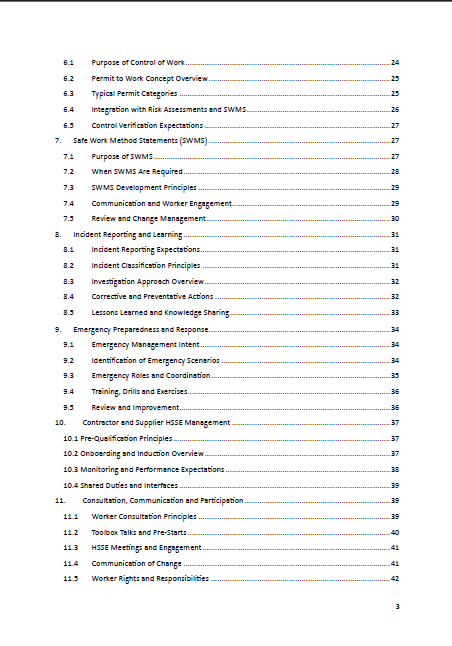 HSSE Management Framework and Guidance Document